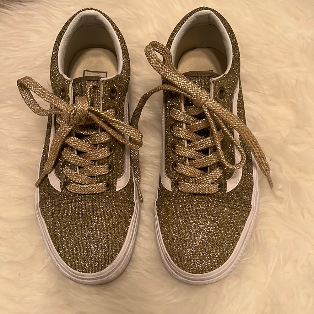 Gold Glitter Vans